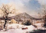 George Henry Durrie Winter in the Country oil on canvas